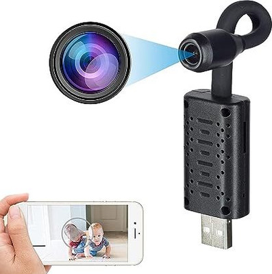 Safetynet USB WIRELESS Smallest Mini Spy Hidden Camera,1080P Portable Wifi Small HD Nanny Cam with Motion Detective,Perfect Indoor and Outdoor Tiny Covert Security Camera for Home,Office and Car Inside Spying Security Camera(128 GB, 1 Channel)