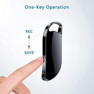 SNARIOVSN Smars Key Chain Voice Recorder with 32GB Inbuilt Memory Hd 4k Voice Activated 32 GB Voice Recorder(0 inch Display)