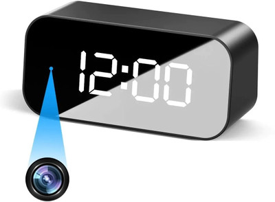 Safetynet WiFi Table Clock Security Camera Audio and Video Recording Motion Detection Security Camera(256 GB, 1 Channel)