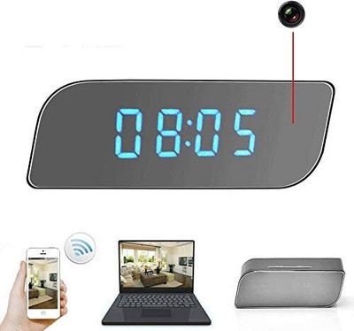 PKST 4K Wireless Video Audio WiFi Digital Table Clock Camera Indoor Night Vision Security Camera(1 Channel)