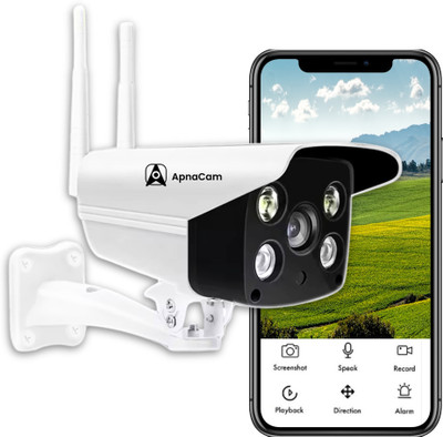 ApnaCam WiFi IP 3MP Wireless Waterproof Color Night Vision Two-Way Audio Cloud Storage Security Camera(4 Channel)