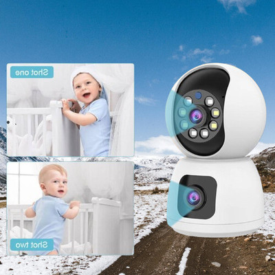 SNARIOVSN Smart WiFi Dual Lens 4MP Camera – Night Vision, Motion Detect, Audio Chat Security Camera(128 GB, 1 Channel)