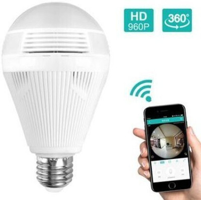SKY HUB Hidden Mini Panoramic 1080P Light Bulb CCTV Fisheye Wifi-AR75 Security Camera Spy Camera(64 GB, 1 Channel)