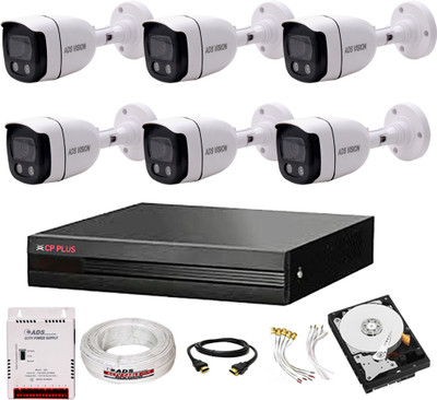CP PLUS 8CH. Hybrid DVR, 6 BULLET CAMERA COLOUR VIEW NIGHT VISION CAMBO SET With 1TB HDD Security Camera(1 GB, 8 Channel)