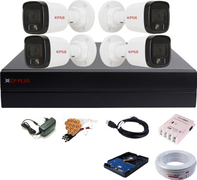 CP PLUS 4 Channel HD DVR 1080P,Color Nightvision With Audio IP67 2.4MP Outdoor Camera,03 Security Camera(1 TB, 4 Channel)