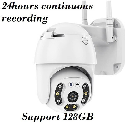 Bzrqx 8 LED Infrared Zoom Day/Night Vision WiFi HD 2MP Camera Waterproof PTZ Rotation Spy Camera(64 GB, 1 Channel)