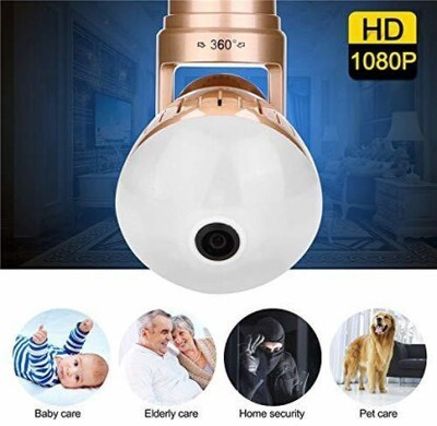 SKY HUB Wifi Spy Camera Bulb Full HD Recording IP Camera with Night Vision 360 Degree Security Camera(64 GB, 1 Channel)