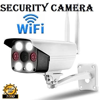 Bzrqx WiFi CCTV Bullet Camera IR 1080P HD Mobile Live View 2Way Audio Night Vision Security Camera(128 GB, 1 Channel)