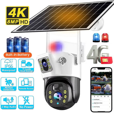 SKY HUB 5+5MP 4G SIM Mini PT Solar Powered Linkage Advanced WIRELESS CCTV Surveillance Security Camera(128 GB, 1 Channel)