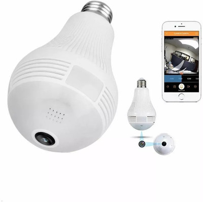 SIOVS Spy Wireless CCTV Bulb Camera WiFi Hidden 1080P HD Night Vision Live Recording Spy Camera(64 GB, 1 Channel)