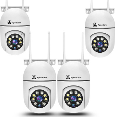 ApnaCam WiFi Mini PTZ 5MP Color Night Vision 1080p V380 Pro App Live View (Pack of 4) Security Camera(128 GB, 4 Channel)