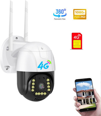 AVOIHS 4G SIM Supported 3MP HD 360° IP66 TwoWay Audio V380 PTZ Camera SD Card Support Security Camera(128 GB, 1 Channel)
