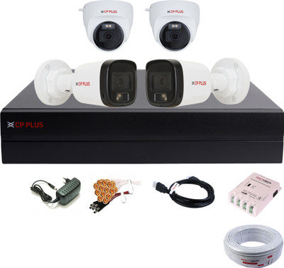 CP PLUS 4 Channel FULL HD Smart Surveillance System For Home With Audio Outdoor& Indoor Security Camera(4 Channel)