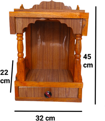 Shiv Enterprises. New Design Pooja Mandir For home / Office Solid Wood Home Temple(Height: 45, Pre-assembled)