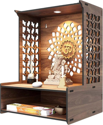 Chitraksh Engineered Wood Hand Crafted Pooja Mandir for Home & Office, Wall Mounted Engineered Wood Home Temple(Height: 39, DIY(Do-It-Yourself))