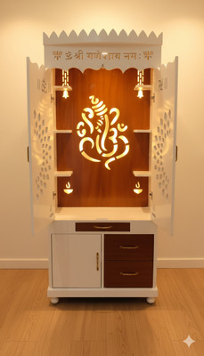 Bharat Furniture Modern Divine Temple Engineered Wood Home Temple(Height: 182, Pre-assembled)