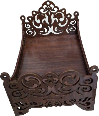 FINIXOP WOODEN LADDU GOPAL BED(SINGHASAN) PACK OF 1 Solid Wood Home Temple(Height: 12, DIY(Do-It-Yourself))