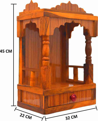 Mf Beautyful Solid Wood Home Temple(Height: 14, Pre-assembled)
