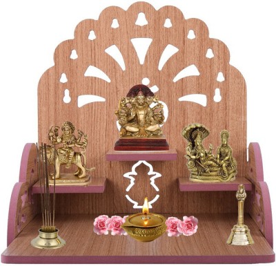 kulshrestha handicraft Wall Hanging MDF Wooden Temple with Door Big Size Temple MDF Wooden Temple Solid Wood Home Temple(Height: 28, DIY(Do-It-Yourself))