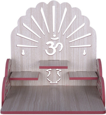 YIXT Handmade Beautiful Wooden Puja Temple Wall Hanging and Table Top Mandir Engineered Wood Home Temple(Height: 28, DIY(Do-It-Yourself))