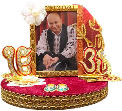 RN Collectibles Guru Ji Mini Darbar Platter for Daily Home Satsang Engineered Wood Home Temple(Height: 11, Pre-assembled)