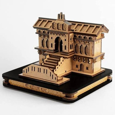 SHATAKAM Solid Wood Home Temple(Height: 5, Pre-assembled)