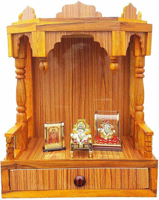Rudra Enterprises Mandir for Pooja Home Decoration Wall Hanging Temple (Height: 50, Pre-assembled) Engineered Wood Home Temple(Height: 52, DIY(Do-It-Yourself))