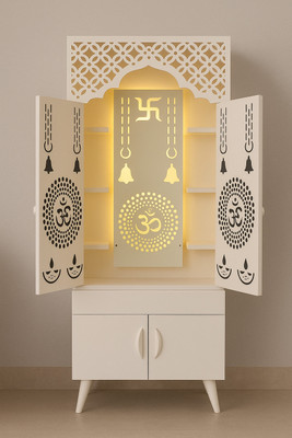 Flipkart Perfect Homes Studio Divine Dwelling Pooja Mandir Engineered Wood Home Temple(Height: 149, Pre-assembled)