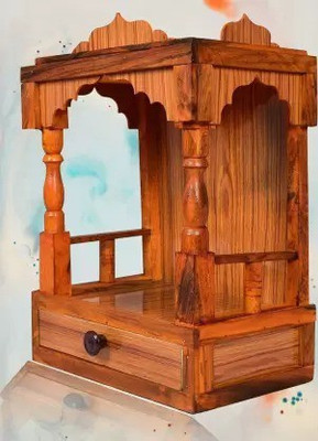 MAHADEV Kedarnath mandir size (Hight 45cm X Wright 32cm X length 22CM) Engineered Wood Home Temple(Height: 14, Pre-assembled)