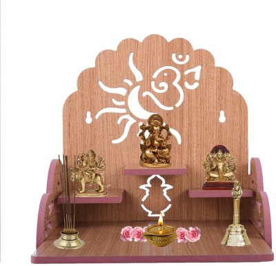 kulshrestha handicraft Wall Hanging MDF Wooden Temple with Door Big Size Temple MDF Wooden Temple Solid Wood Home Temple(Height: 28, DIY(Do-It-Yourself))