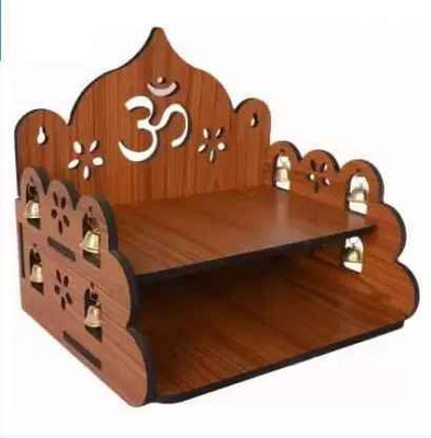 FORKTAIL Hand Made Engineered Wood Hand Crafted Carved Pattern Home Temple Engineered Wood Home Temple(Height: 0.24, DIY(Do-It-Yourself))
