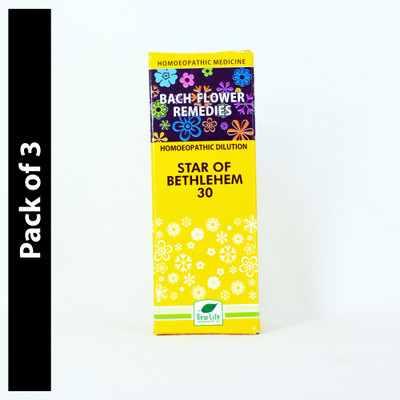 New Life Laboratories Bach Flower Remedies Star Of Bethlehem 30 30 Dilution(3 x 30 ml)