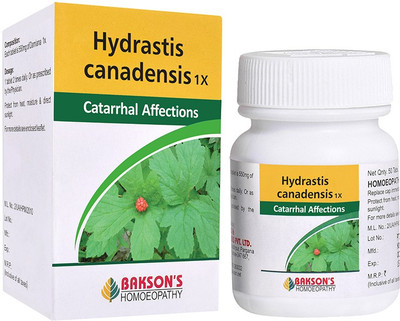 Bakson's Homoeopathy Hydrastis Canadensis 1X Tablets(50 Units)