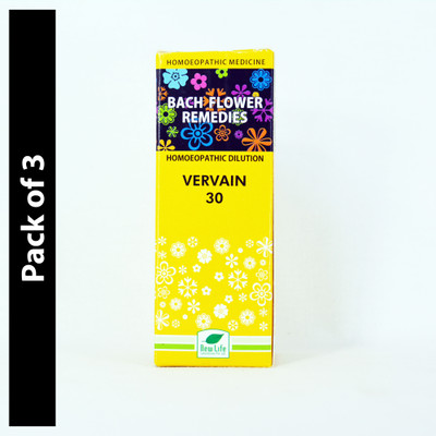 New Life Laboratories Bach Flower Remedies Vervain 30 30 Dilution(3 x 30 ml)