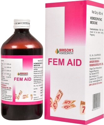 Bakson's Homoeopathy Fem Aid Tonic Syrup(5 x 450 ml)