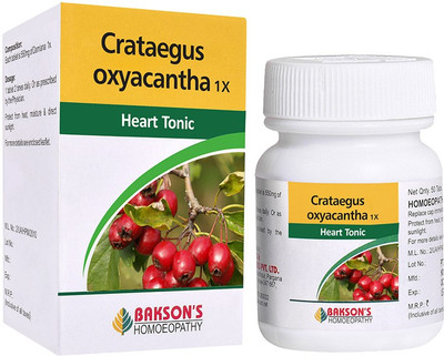 Bakson's Homoeopathy Crataegus Oxyacantha 1X Tablets(50 Units)