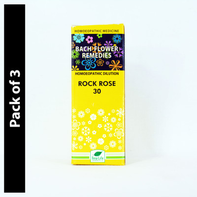 New Life Laboratories Bach Flower Remedies Rock Rose 30 30 Dilution(3 x 30 ml)