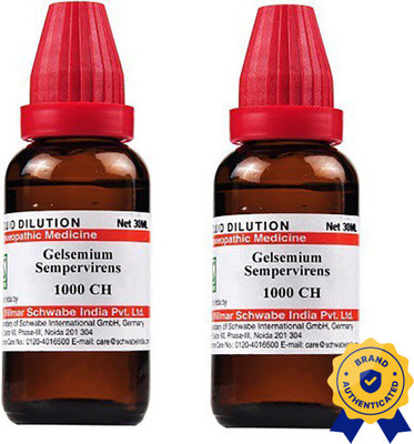 Dr.Willmar Schwabe India Gelsemium Sempervirens 1000 CH Liquid(2 x 30 ml)