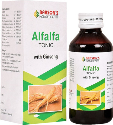 Bakson's Homoeopathy Alfalfa Tonic With Ginseng_2 Syrup(2 x 115 ml)