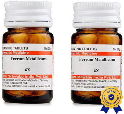 Dr.Willmar Schwabe India Ferrum Metallicum 6X Tablets(2 x 20 g)
