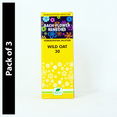 New Life Laboratories Bach Flower Remedies Wild Oat 30 30 Dilution(3 x 30 ml)