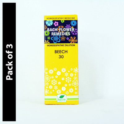 New Life Laboratories Bach Flower Remedies Beech 30 30 Dilution(3 x 30 ml)