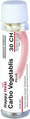 Happy Heal Carbo Vegetablis 30 CH Globules(8 g)