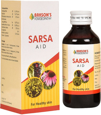 Bakson's Homoeopathy Sarsa Aid Syrup(115 ml)