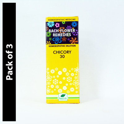 New Life Laboratories Bach Flower Remedies Chicory 30 30 Dilution(3 x 30 ml)