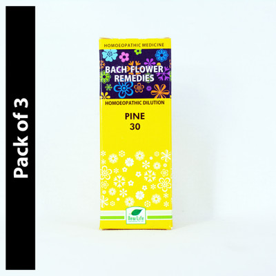New Life Laboratories Bach Flower Remedies Pine 30 30 Dilution(3 x 30 ml)