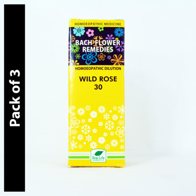 New Life Laboratories Bach Flower Remedies Wild Rose 30 30 Dilution(3 x 30 ml)