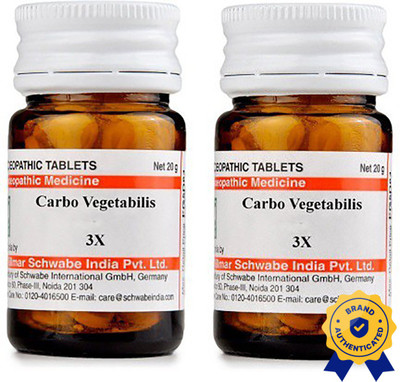 Dr.Willmar Schwabe India Carbo Vegetabilis 3X Tablets(2 x 20 g)