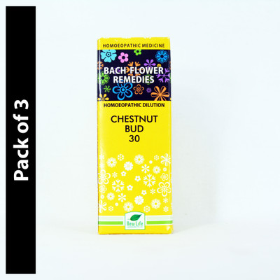 New Life Laboratories Bach Flower Remedies Chestnut Bud 30 30 Dilution(3 x 30 ml)