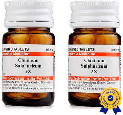 Dr.Willmar Schwabe India Chininum Sulphuricum 3X Tablets(2 x 20 g)
